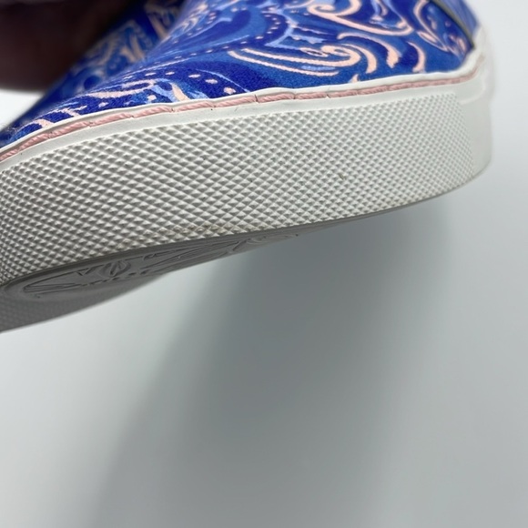 Lilly Pulitzer Women Sneaker Slip on Shoe SZ 7 Blue/Pink - Picture 7 of 12